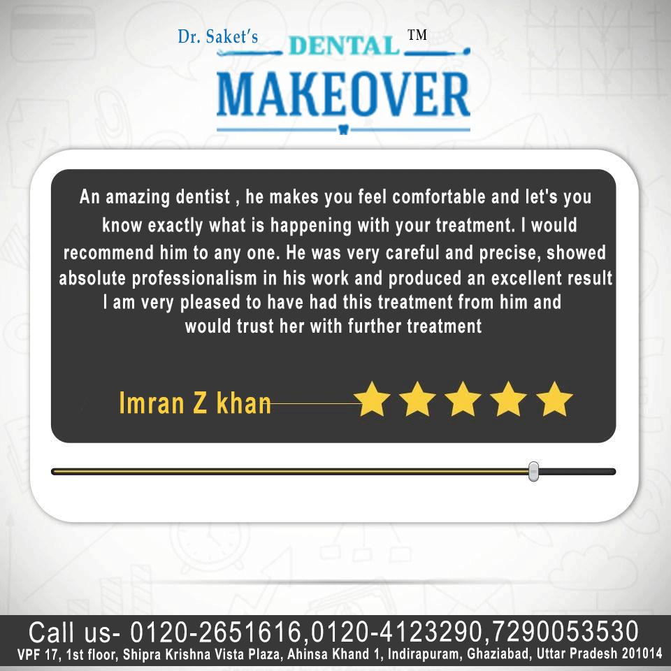 Dental team at Dr Saket Dental Makeover Ghaziabad providing painless care