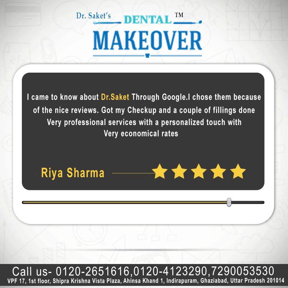 Before and after smile makeover results at Dental Makeover in Indirapuram